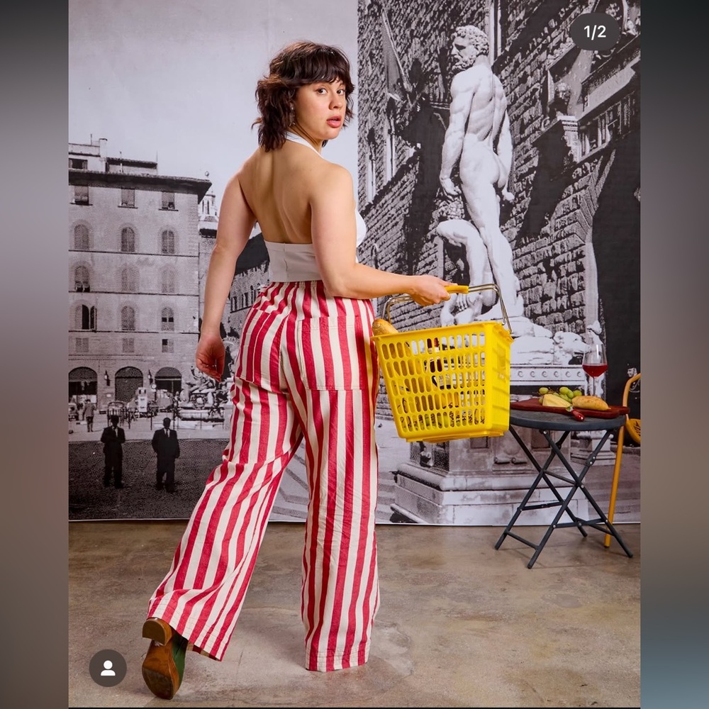 XXS Big Bud Press Red & White Striped Action Pants